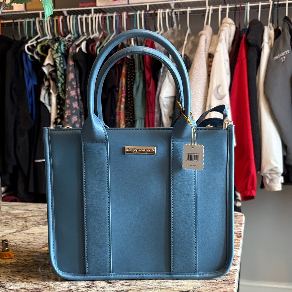 Simply Southern Elegant Blue Tote